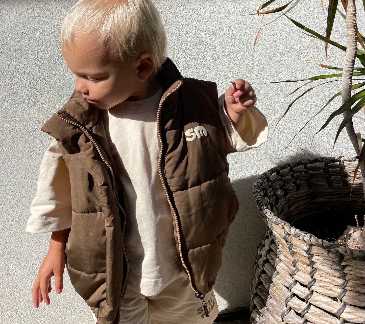 SM  PUFFER VEST - CHOCOLATE