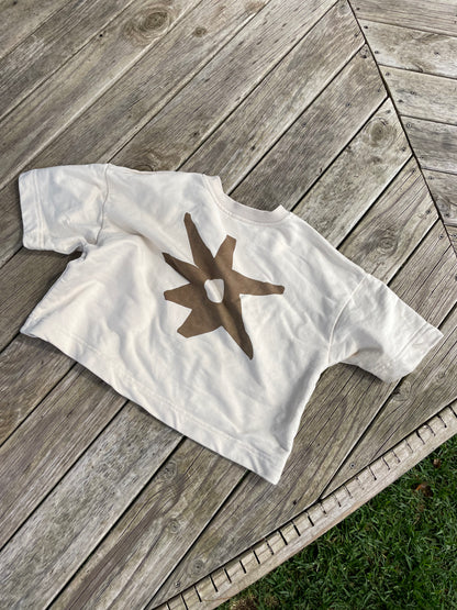 STAR TEE AND SHORT SET - CREAM