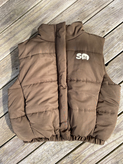 SM  PUFFER VEST - CHOCOLATE