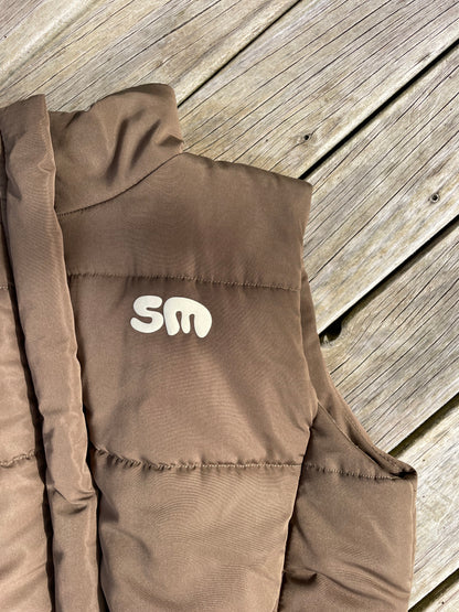 SM  PUFFER VEST - CHOCOLATE